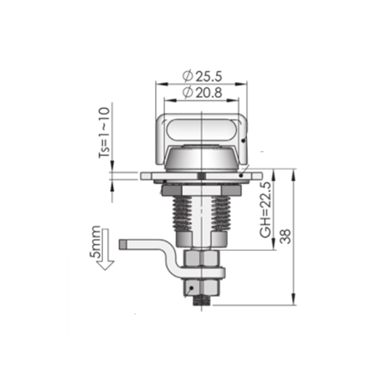 MS816-3S-4 52g Groove Lock Core Compression Lach Locks MS816-3S-4 52g Groove Lock Core Compression Lach Locks