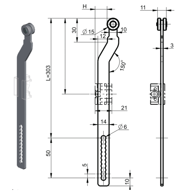 LG006-C Multi-modell koblingsstang tilbehør