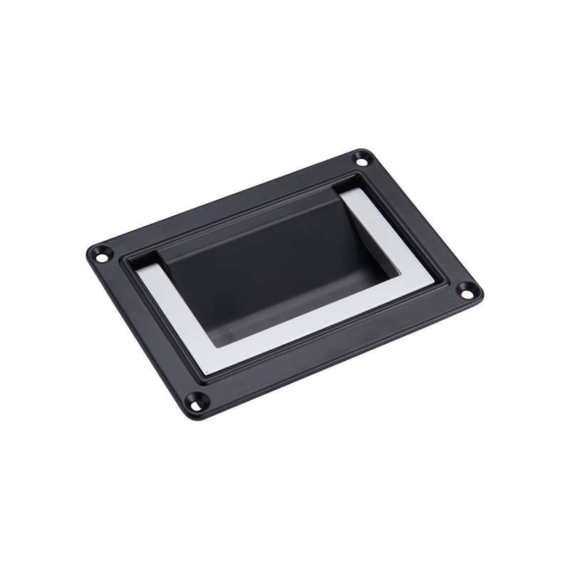 LS504-5-A svart plastbase krom dørhåndtak